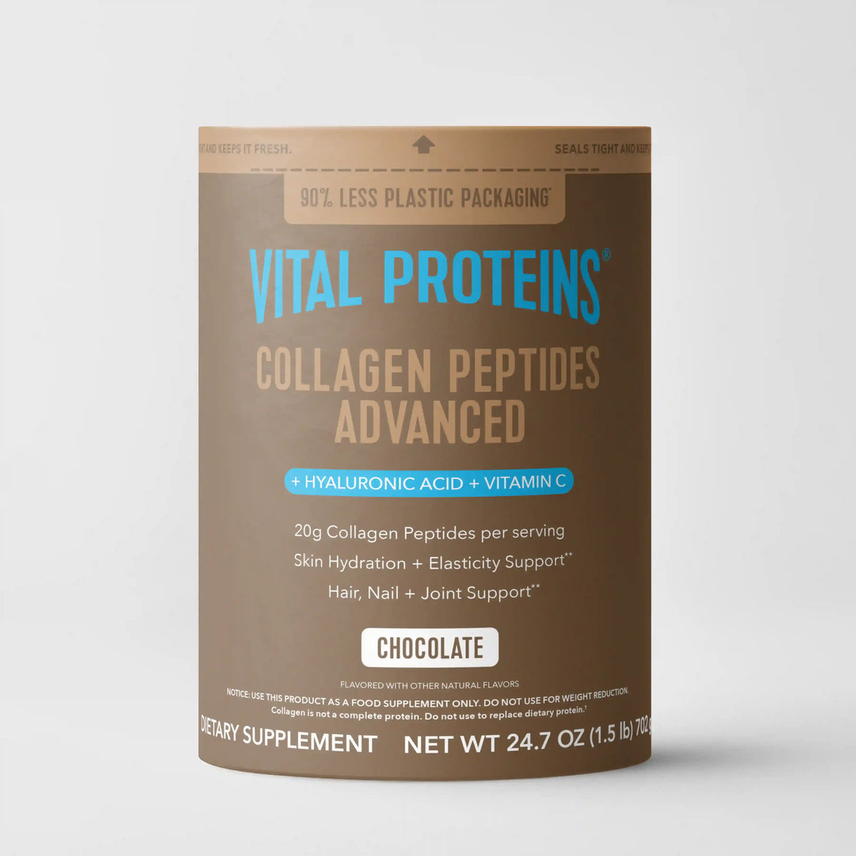 Chocolate Collagen Peptides Advanced - with Hyaluronic Acid & Vitamin C